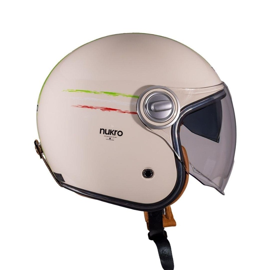Nukro B-108 Way Cream-Red Açık Kask - Görsel 3