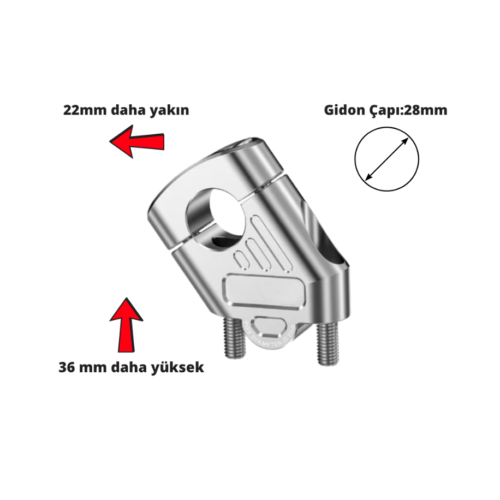 22mm Gidonlar İçin Gidon Yükseltme