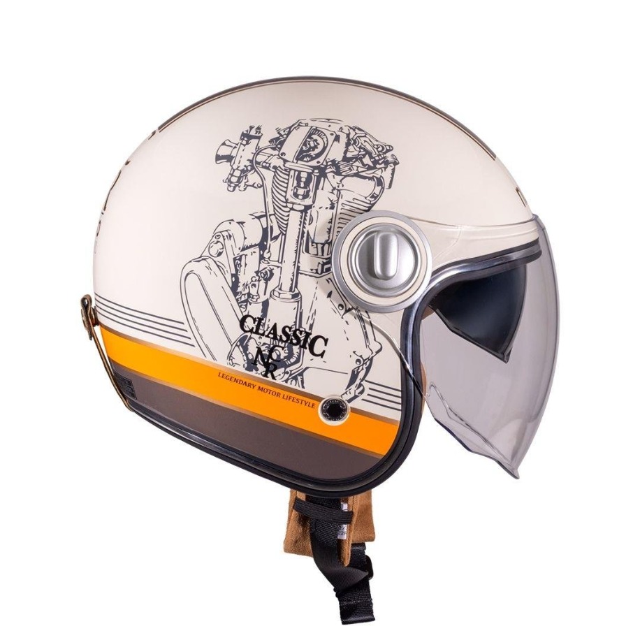 Nukro B-108 Super Sport Cream-Orange Açık Kask - Görsel 3