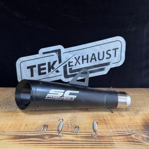 SC PROJECT Siyah Susturuculu Motosiklet Egzoz