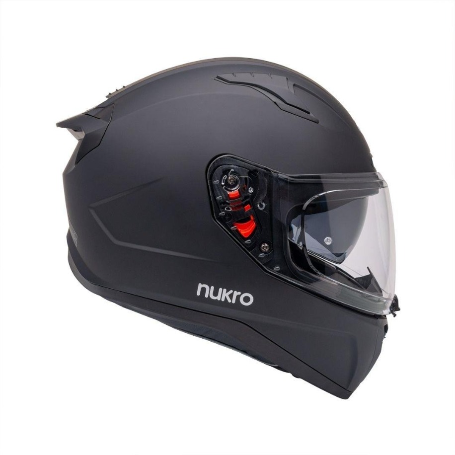 Nukro B-506 Solid Matt Black Kapalı Kask - Görsel 3