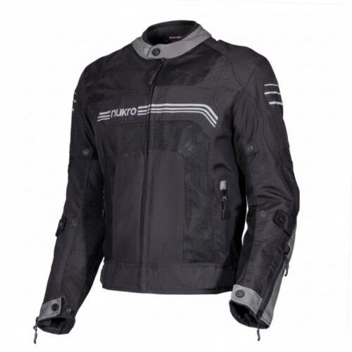 Nukrowear Guardio Gri Erkek 3 Mevsim Motosiklet Ceketi