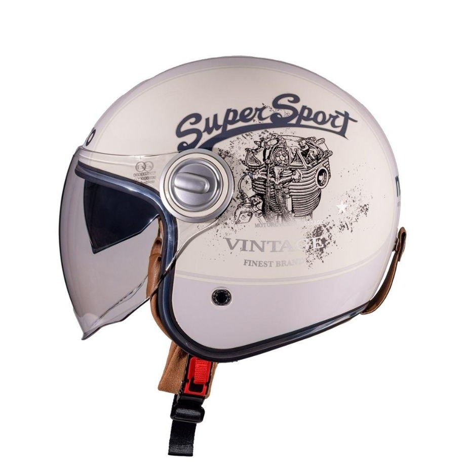 Nukro B-108 Super Sport Cream-Grey Açık Kask